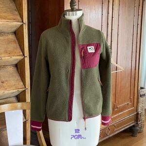 Kari Traa Women's Olive and Burgundy Jacket